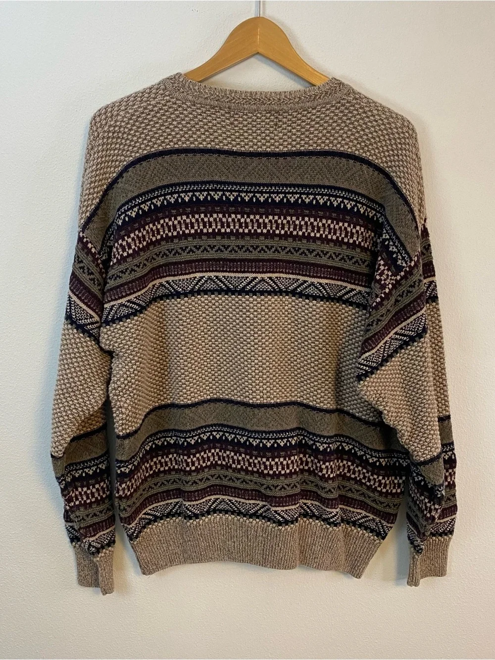 Woods and Gray Cotton Coogi Style Crewneck Pullover Vintage Mens Large‎